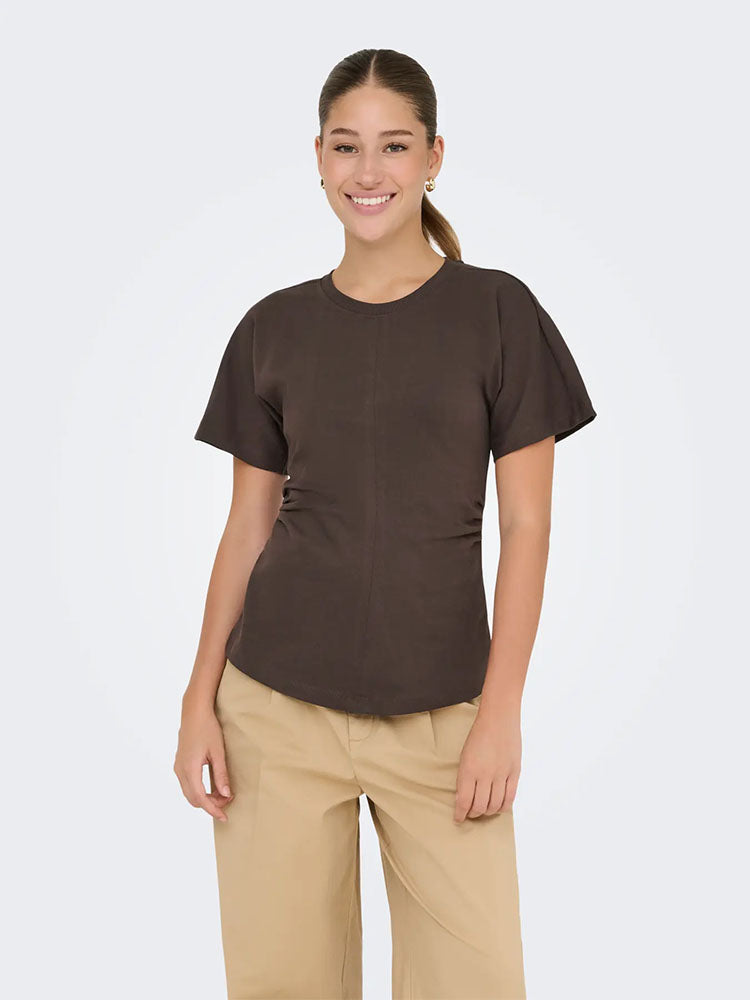 Onlmarie Ruching Top-Seal Brown