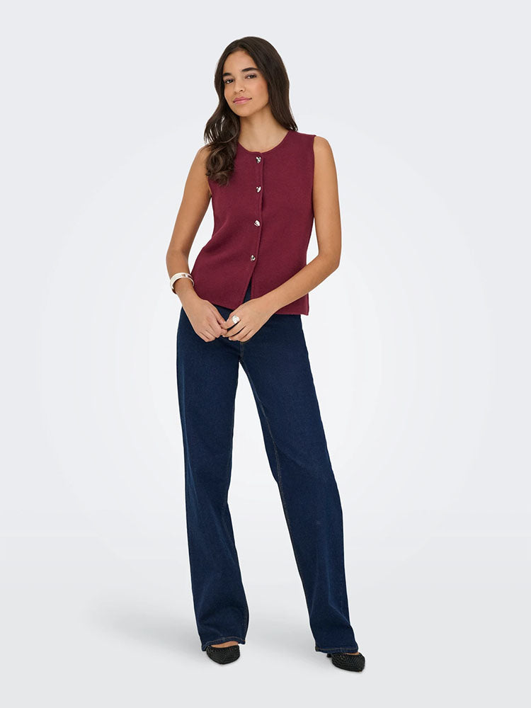 Onlibi Knitted Vest-Fig