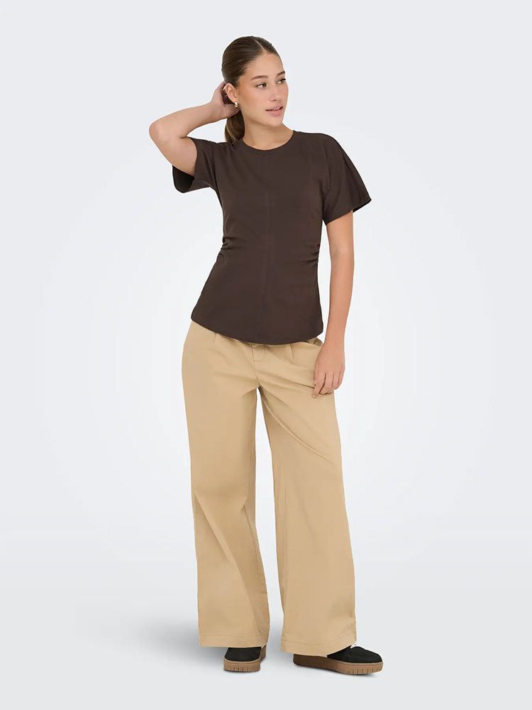 Onlmarie Ruching Top-Seal Brown