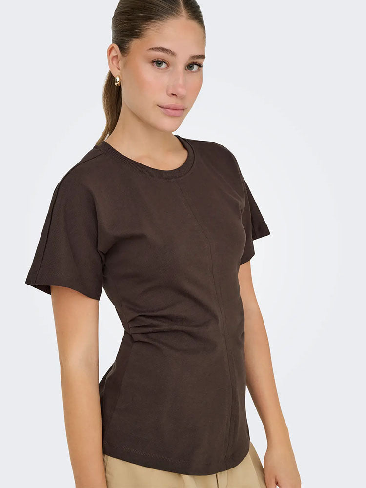 Onlmarie Ruching Top-Seal Brown