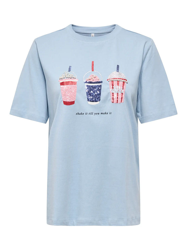 Onlburst Popcorn T-Shirt-Blue