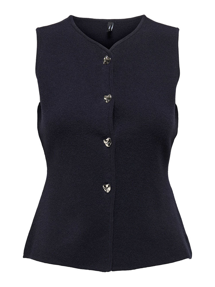 Onlibi Knitted Vest-Navy