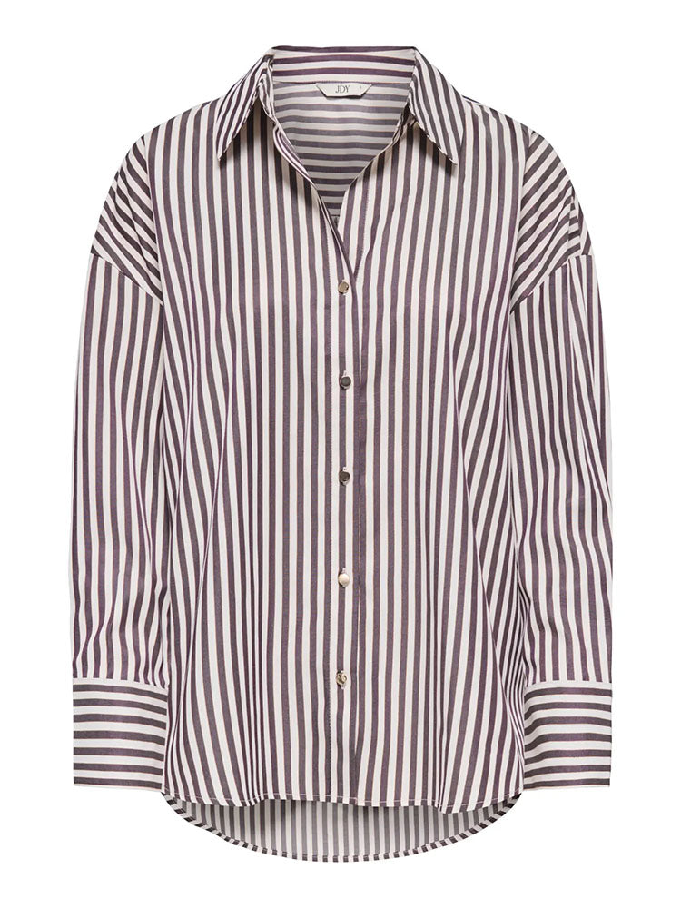 Jdyvesper Lurex Shirt-Plum/White Stripe