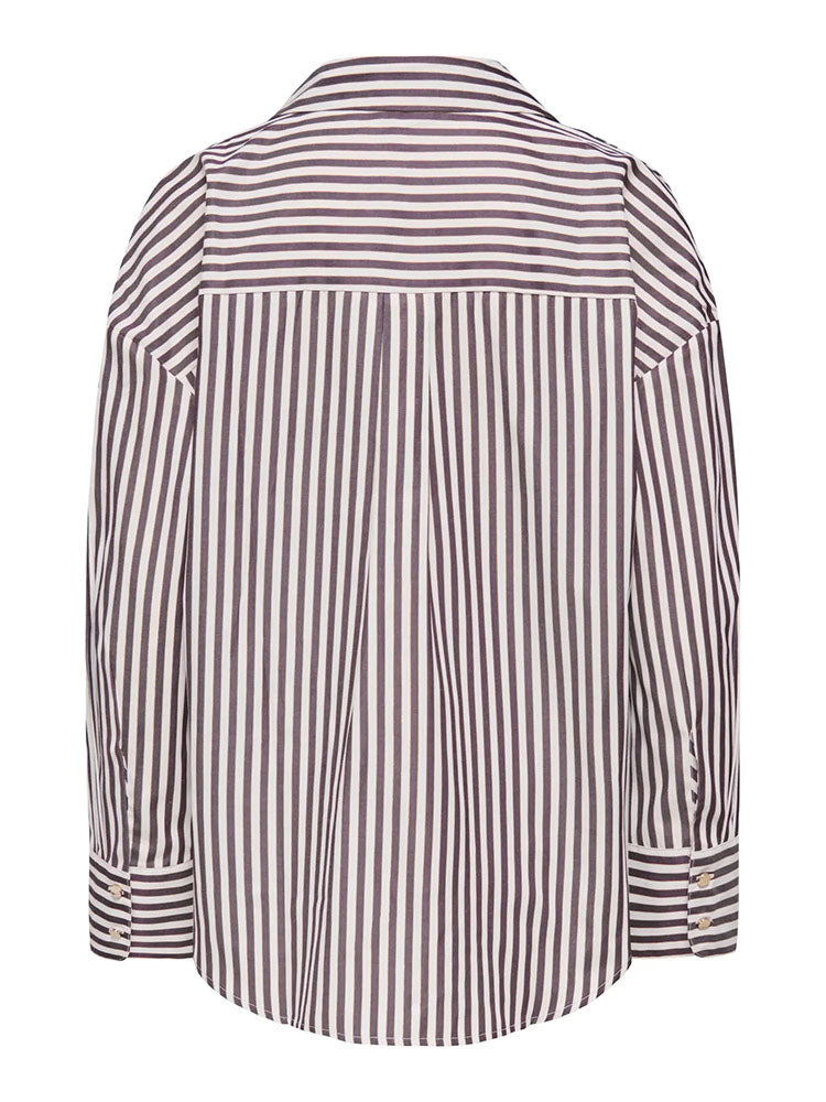 Jdyvesper Lurex Shirt-Plum/White Stripe