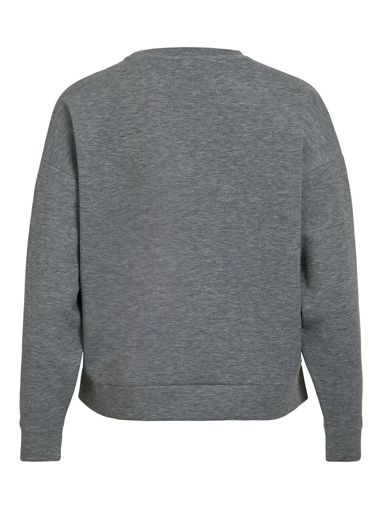 Vireflect Round Neck Sweatshirt in Grey- Minimalism