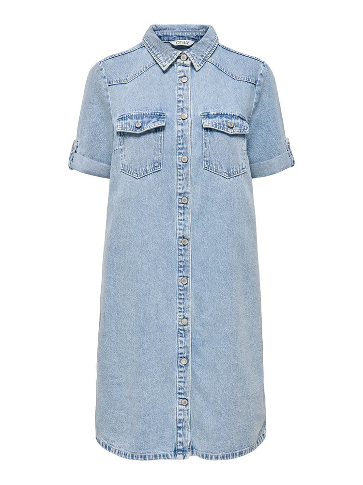 Onllisa Denim Dress-Light Blue Denim