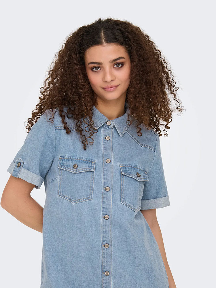 Onllisa Denim Dress-Light Blue Denim