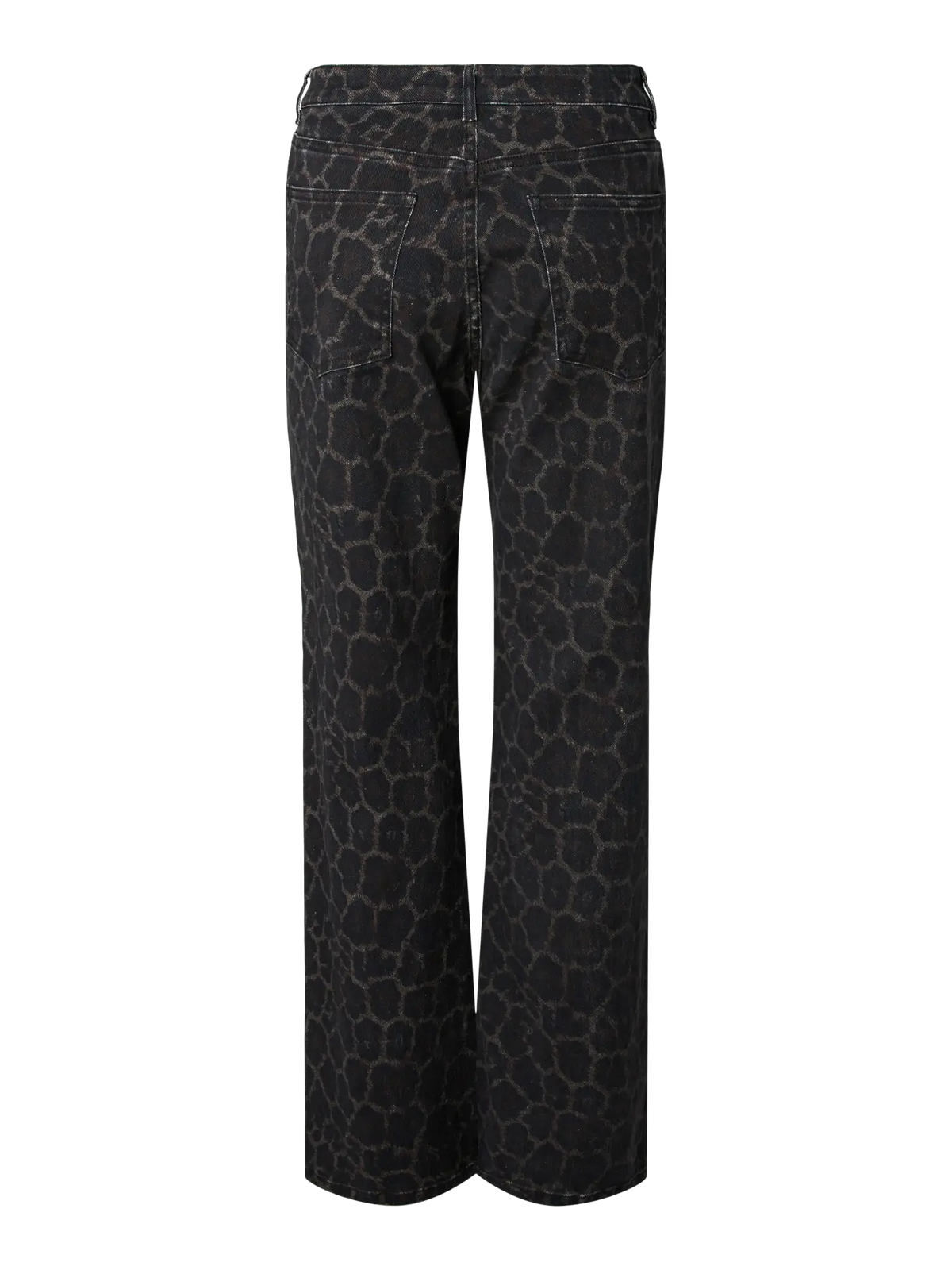 Pceida Mid Waist Straight Jeans-Jaguar Print