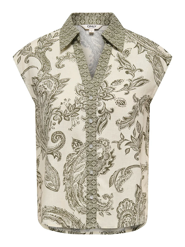 Onlmisa Sleeveless Paisley Shirt