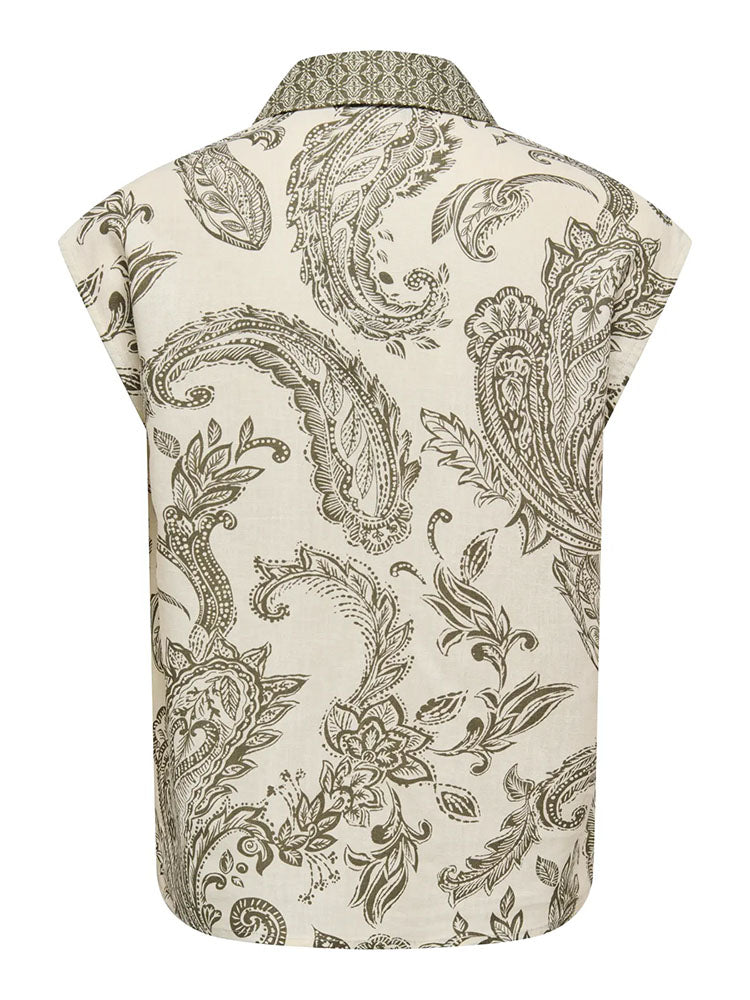 Onlmisa Sleeveless Paisley Shirt