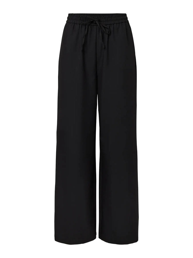 Pcbosella High Waist Wide Trousers-Black