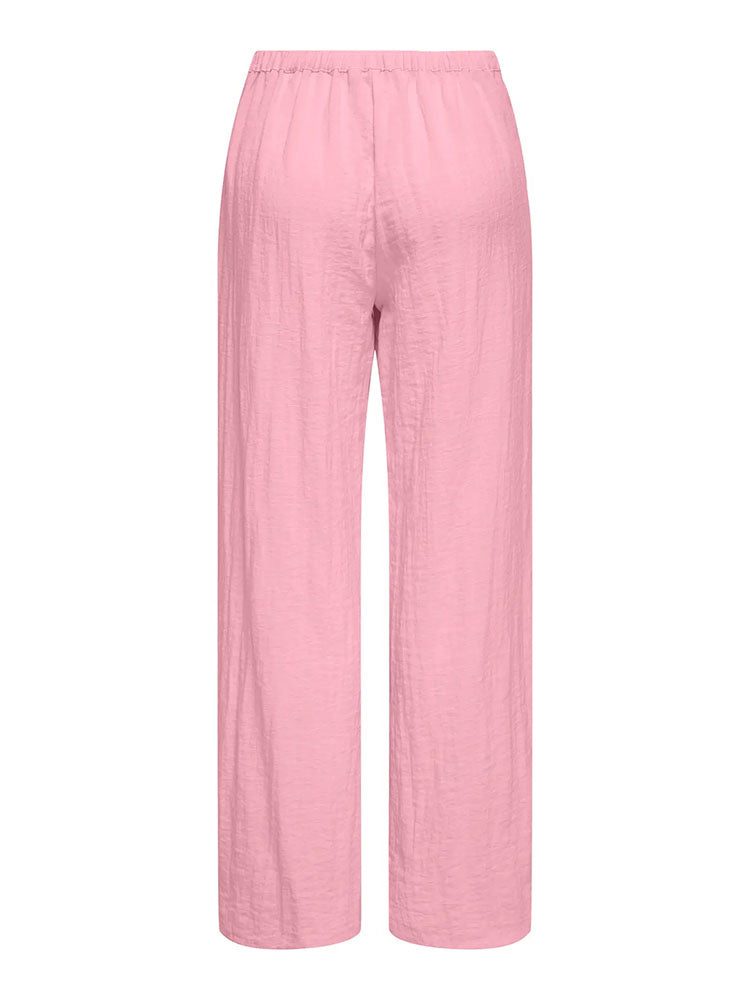 Onlita Linen Look Wide Trousers-Romance Rose
