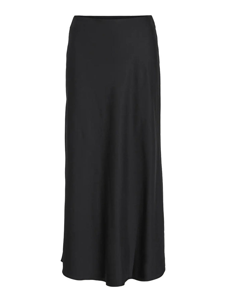 Viellette High Waist Midi Skirt-Black
