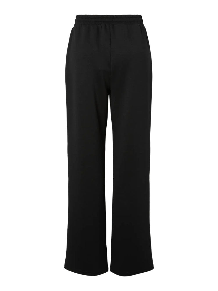 Pctalia Mid Waist Wide Leg Joggers-Black