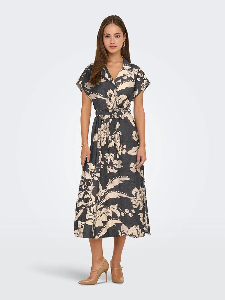 Jdytroya Midi Dress-Black/Cream