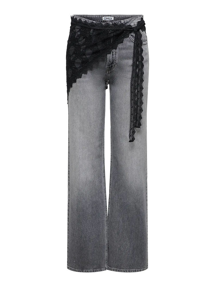 Onlsof Lace Scarf-Black
