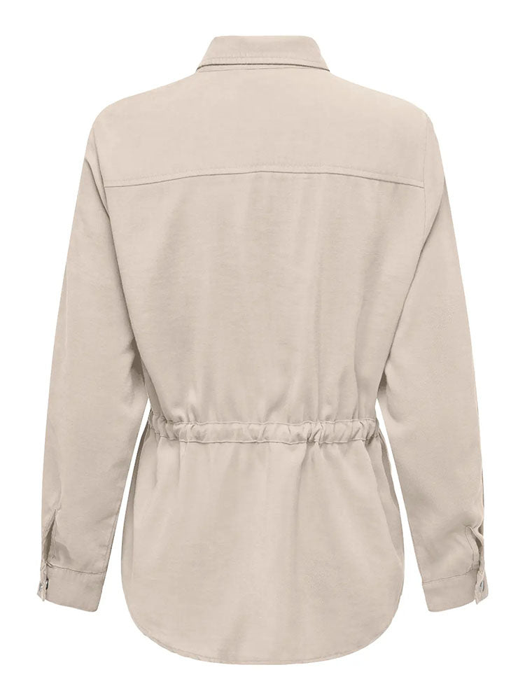 Onlaris Cargo Jacket-Cream