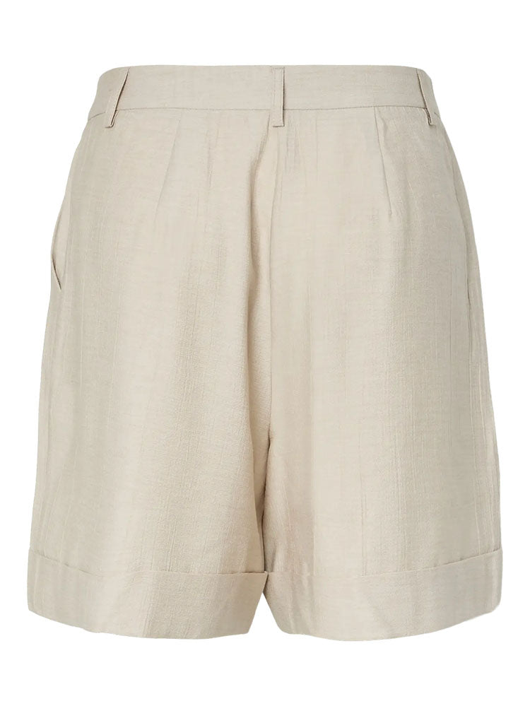 Pcgerry High Waist Shorts-Beige