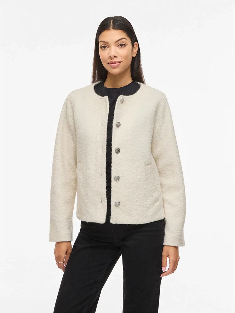 Vilynne Short Jacket-Cream
