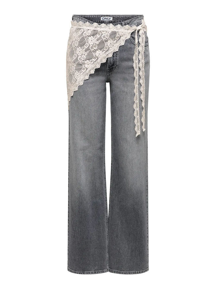 Onlsof Lace Scarf-Antique White