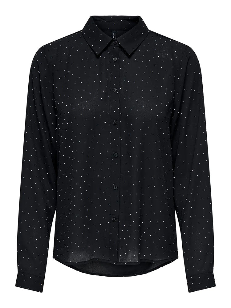 Onlzeke Black Shirt with Silver Studs