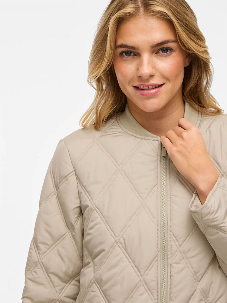 Viquila Quilted Coat-Cream