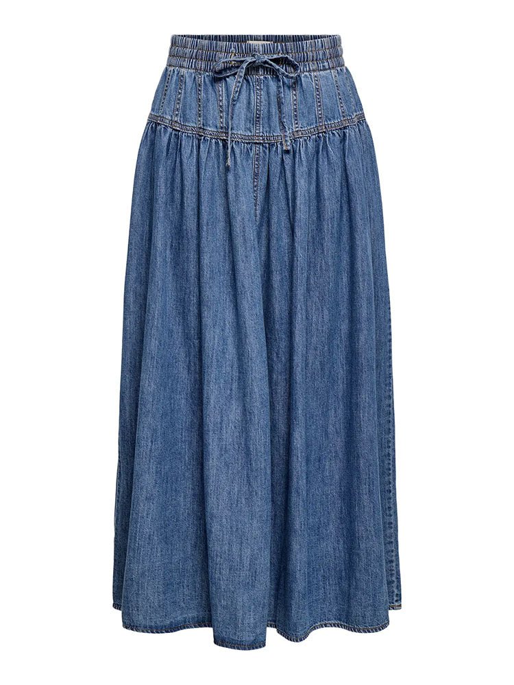 Onllyra Denim Maxi Skirt-Medium Blue Denim