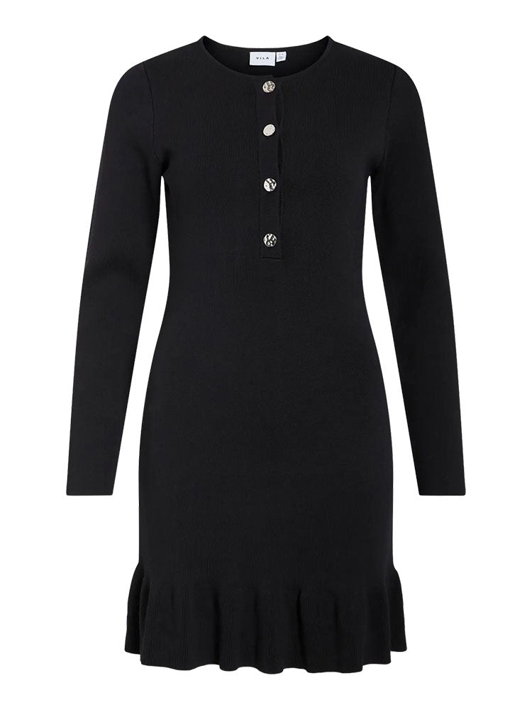 Visway Short Knit Dress-Black