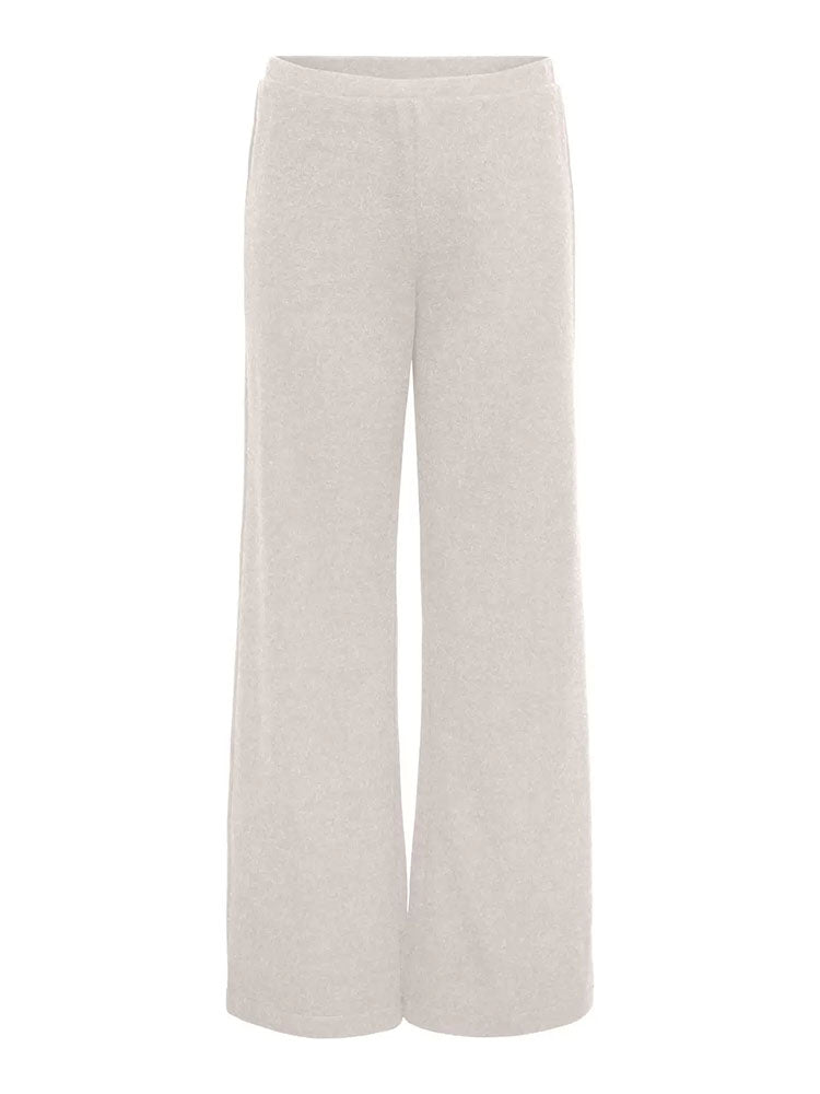 Onlmatty Wide Knit Trousers-Light Beige