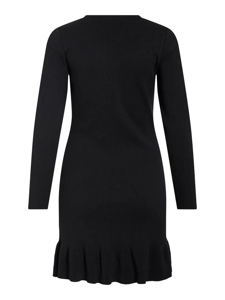 Visway Short Knit Dress-Black
