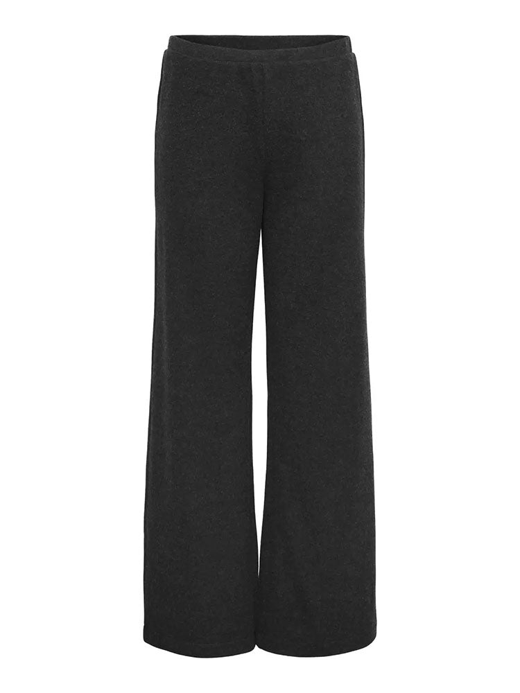 Onlmatty Wide Knit Trousers-Dark Grey