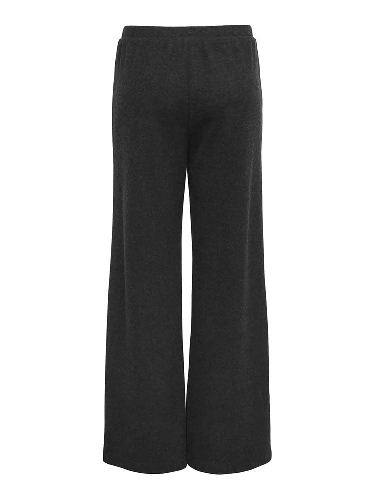 Onlmatty Wide Knit Trousers-Dark Grey