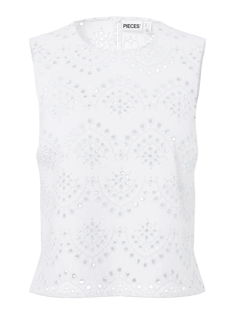 Pcvilde Sleeveless Top-White