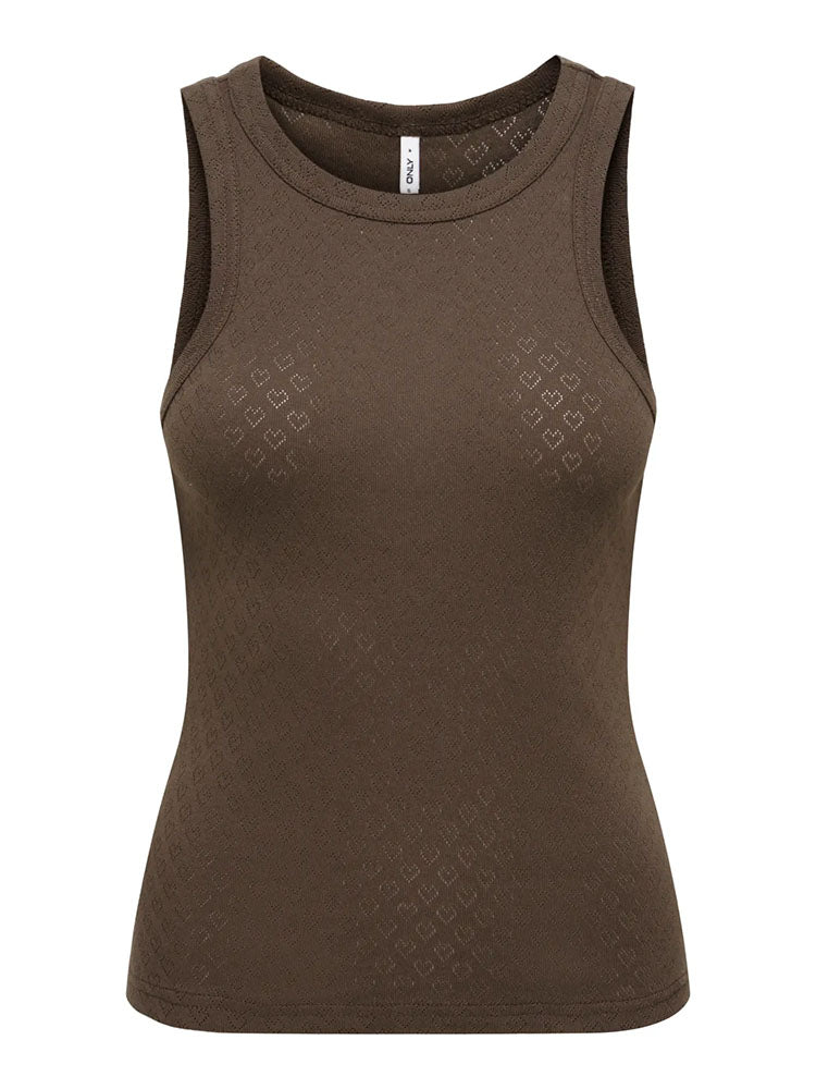 Onlmadison Tank Top-Brown
