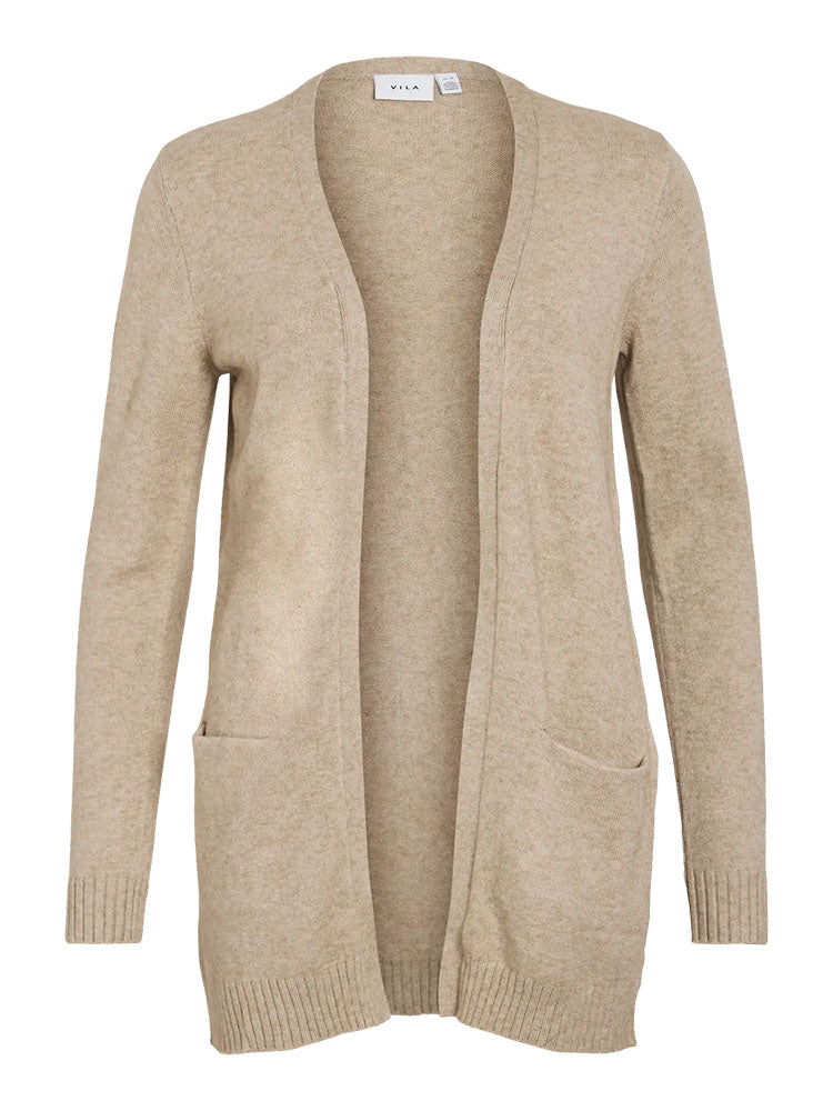 Viril Open Knit Cardigan-Natural