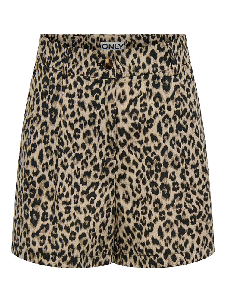 Onlemma High Waist Shorts-Leopard Print