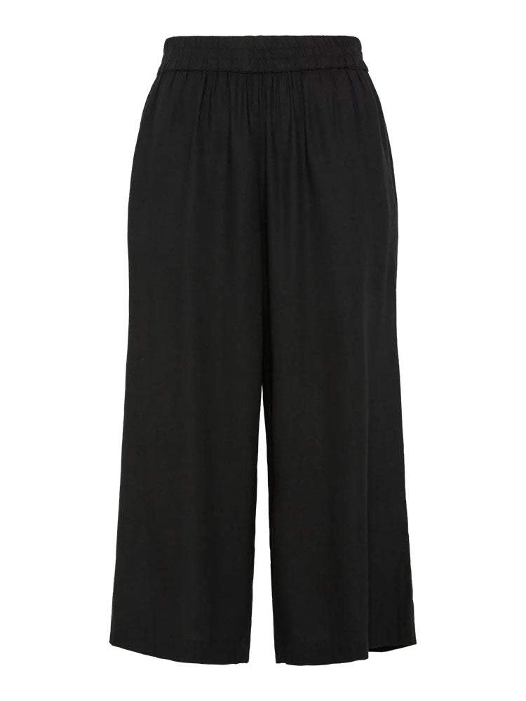 Pcpia Linen Blend Culottes-Black