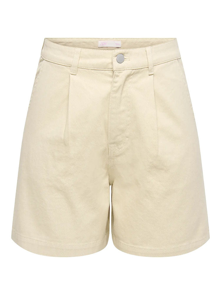 Jdyemma High Waist Wide Pleated Short-Beige