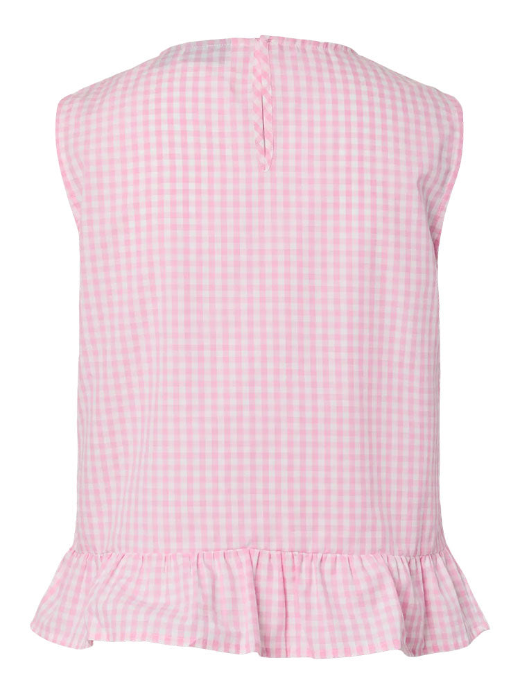 Pcbibby Sleeveless Top-Pink Check