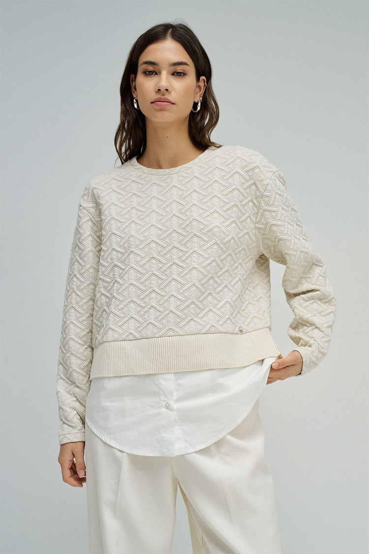 Salsa Sweatshirt with Jacquard & Lurex