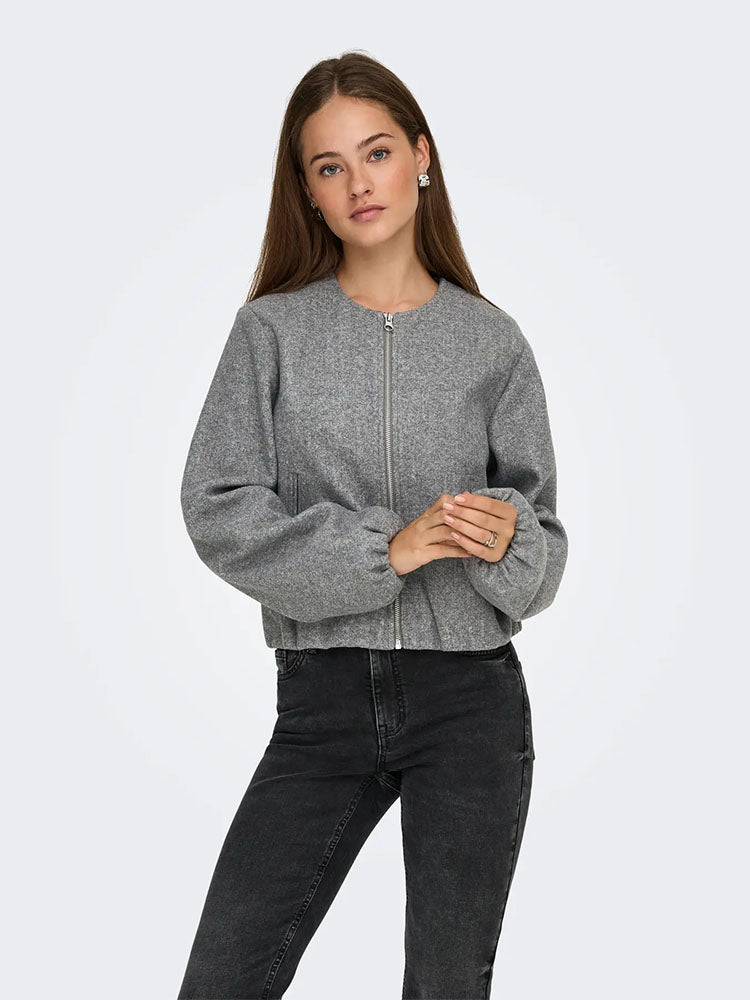 Jdyofir Balloon Short Jacket-Grey