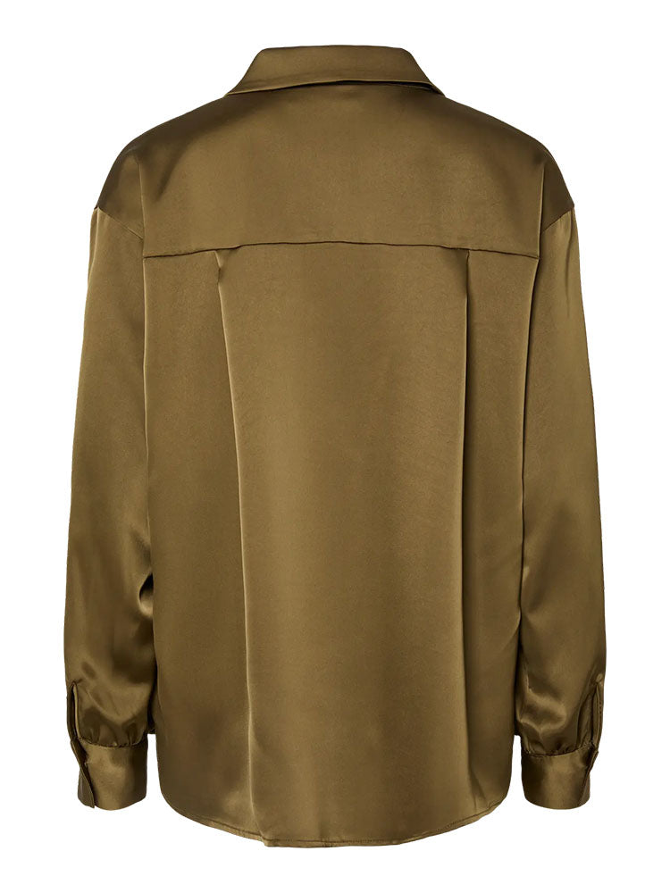 Pcronja Olive Satin Shirt
