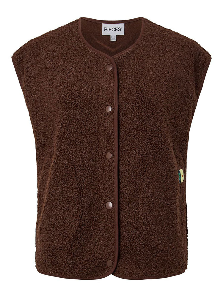 Pckatty Teddy Vest-Chicory Coffee