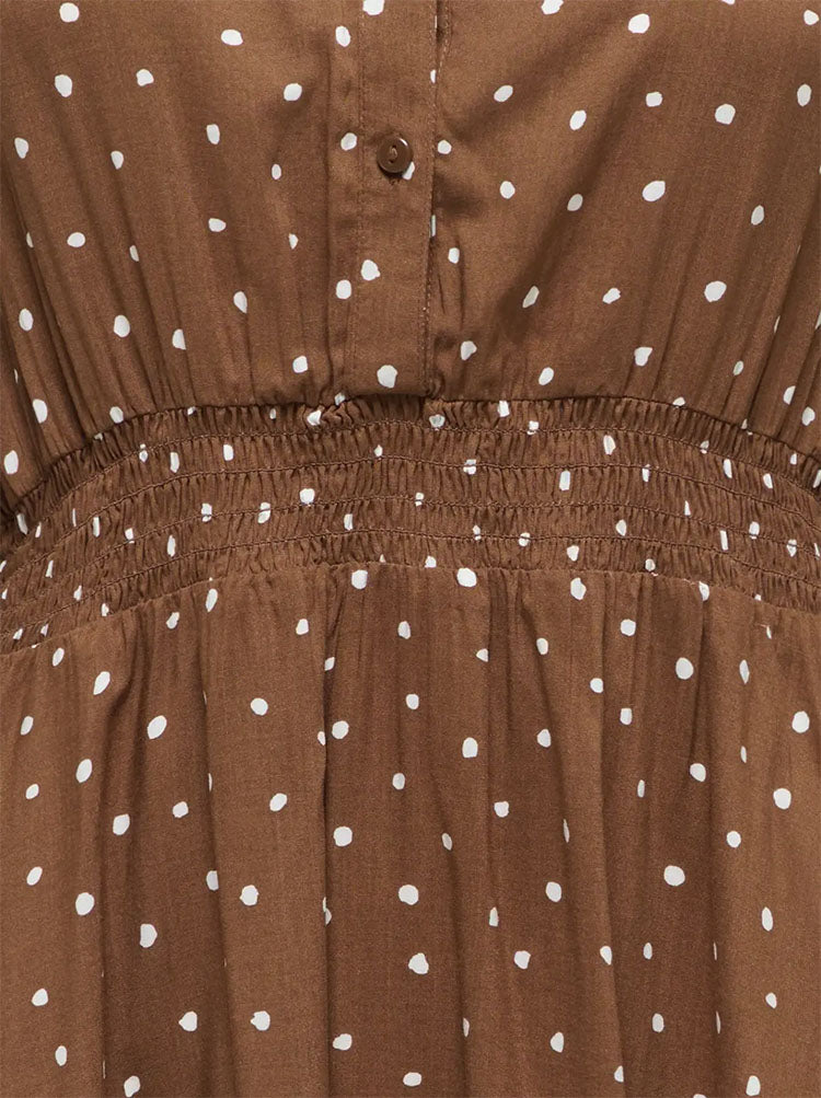 Onlraya Dress-Cocoa Brown/Milly Dots