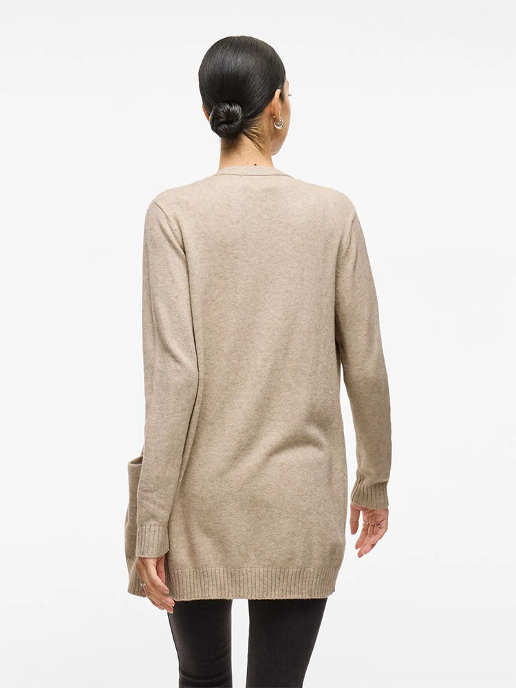 Viril Open Knit Cardigan-Natural