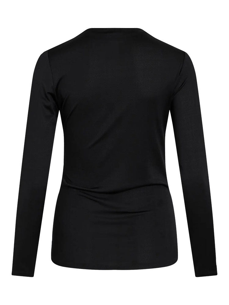 Vizurna Funnelneck Top-Black