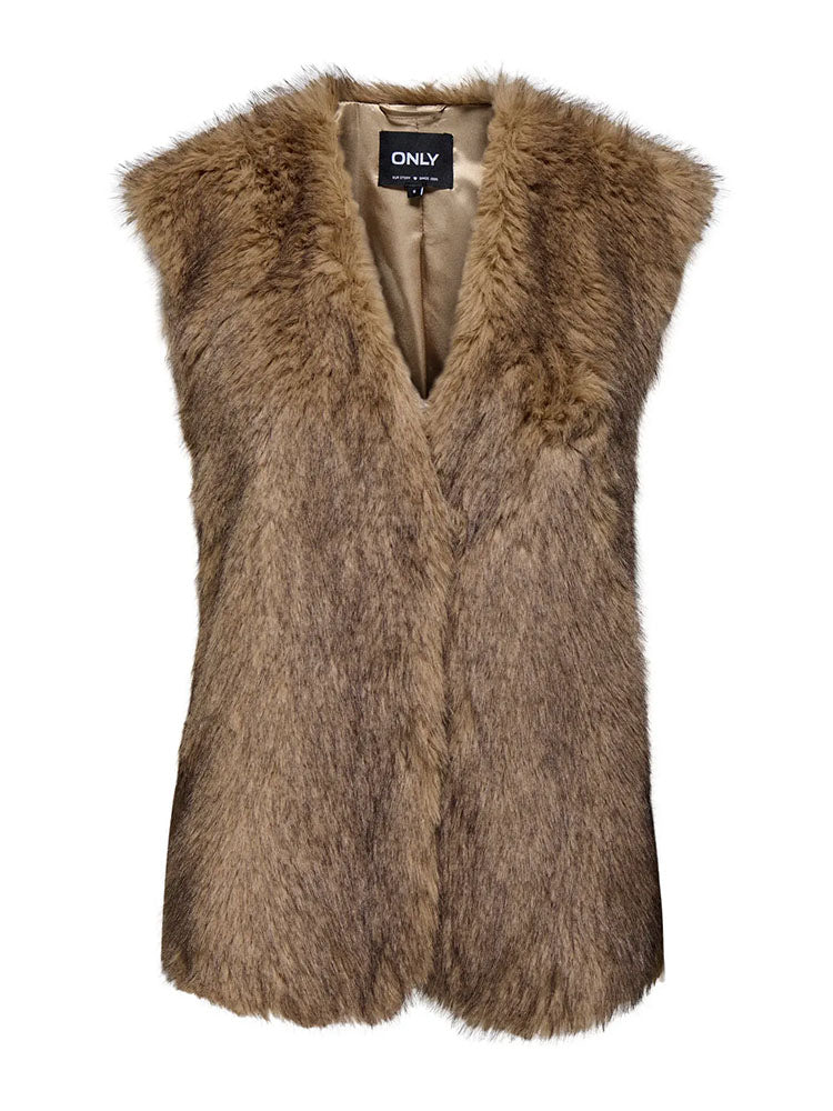 Onldawn Faux Fur Waistcoat