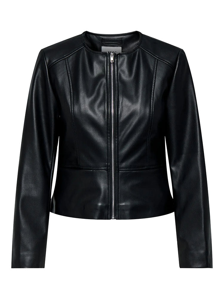 Jdymisty Faux Leather Jacket-Blacck