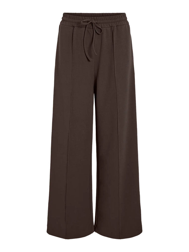 Viclua High Waist Trousers-Chocolate Brown