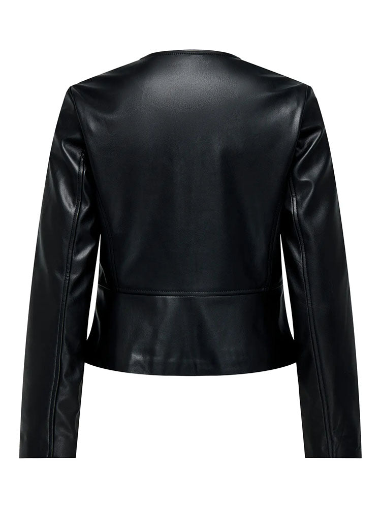 Jdymisty Faux Leather Jacket-Blacck